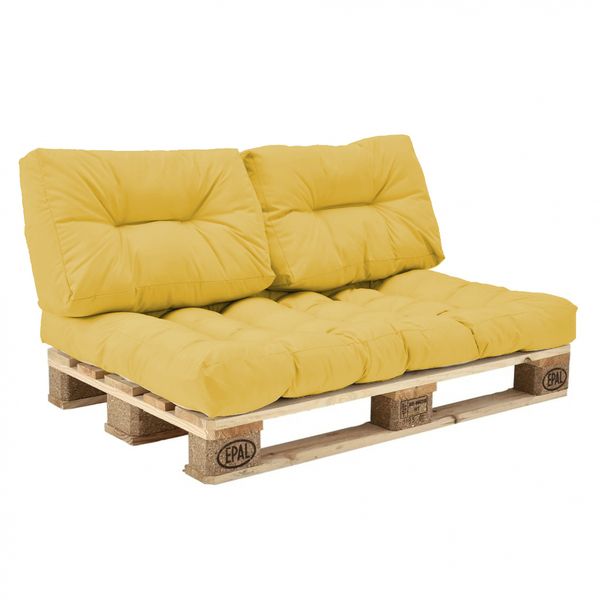 Комплект подушок eGarden Paletta для паллет-дивана желтый 4322 фото