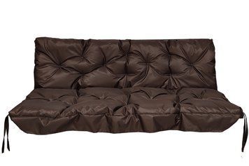 Матрас для качелей водоотталкивающий eGarden LOFT 150x110x8 стеганый коричневый 5757 фото
