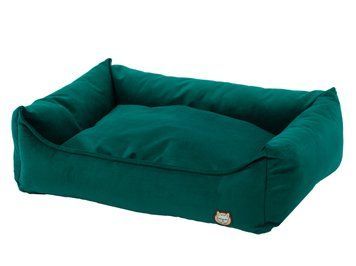 Лежак для собаки eGarden Velvet Lounge 70x50х22 велюр зеленый emerald 6006 фото