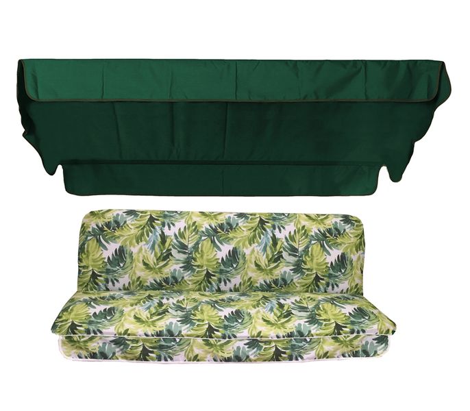 Комплект подушек для качелей eGarden Jungla 170x110x6 темно-зеленый тент 120x200 4687 фото