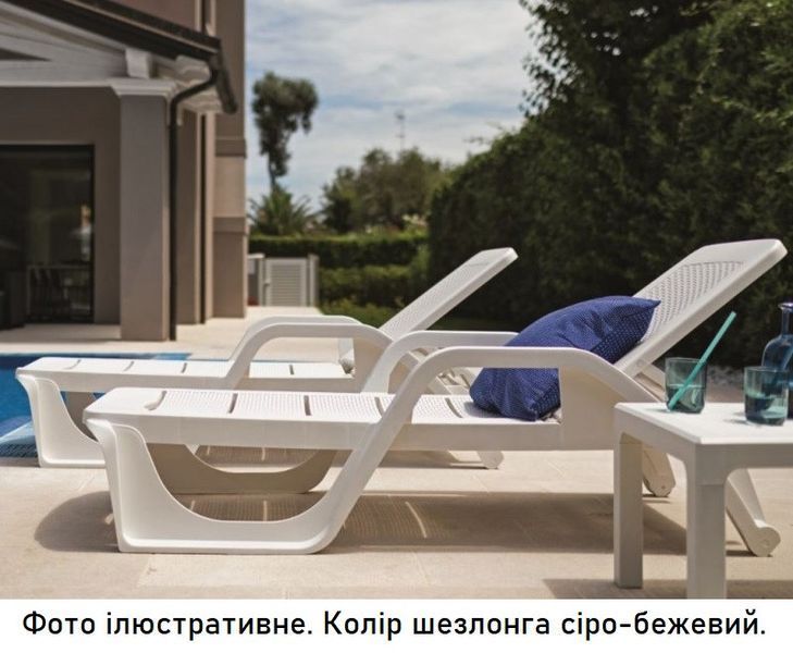 Шезлонг пластиковий BICA Nilo, сіро-бежевий 2202072381 фото
