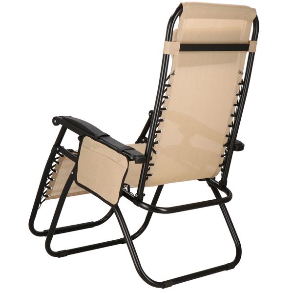 Шезлонг (крісло-лежак) для пляжу, тераси та саду Springos Zero Gravity GC0028 4238 фото
