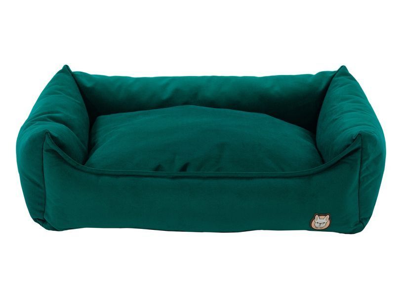 Лежак для собаки eGarden Velvet Lounge 90x70х22 велюр зеленый emerald 6055 фото