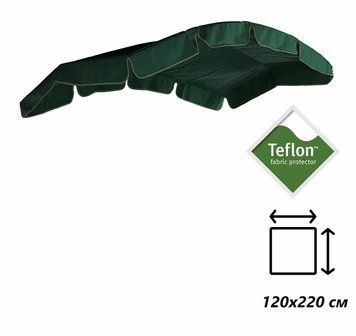 Тент (крыша) для качелей с округлой крышей eGarden 120х220 Sunsol Teflon темно-зеленый 5730 фото