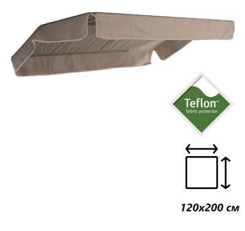 Тент (крыша) для качелей eGarden 120х200 Sunsol Teflon серо-бежевый 5716 фото
