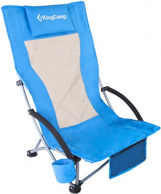Складане крісло KingCamp High backed beach chair(KC1901) blue 14374 фото
