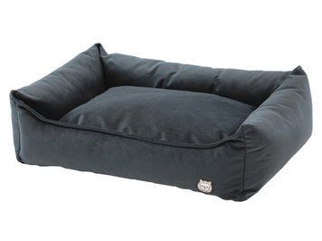 Лежак для собаки eGarden Velvet Lounge 90x70х22 велюр volcanic ash антрацит 6058 фото