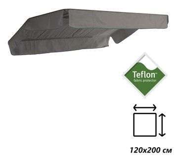 Тент (крыша) для качелей eGarden 120х200 Sunsol Teflon серый 5717 фото