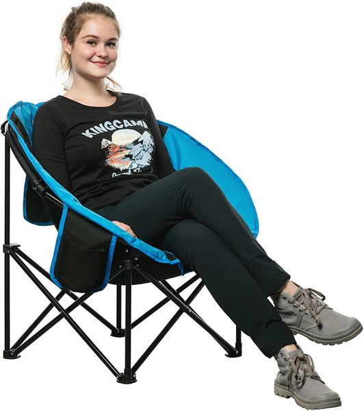 Крісло KingCamp Moon Leisure Chair(KC3816) Black/Blue 11286 фото