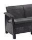 Диван пластиковий садовий Keter Corfu II Love seat, графіт 2295374794 фото 2