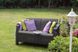 Диван пластиковий садовий Keter Corfu II Love seat, графіт 2295374794 фото 6