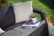 Диван пластиковий садовий Keter Corfu II Love seat, графіт 2295374794 фото 11