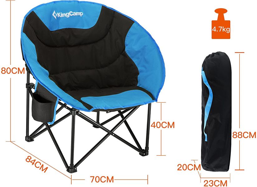 Кресло KingCamp Moon Leisure Chair(KC3816) Black/Blue KC3816 Black/Blue фото