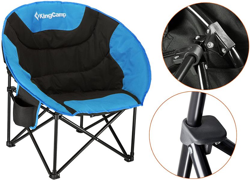 Кресло KingCamp Moon Leisure Chair(KC3816) Black/Blue 11286 фото