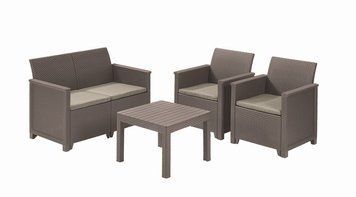 Комплект садовой мебели Keter Emma 2 seater set, бежевый 1425742888 фото