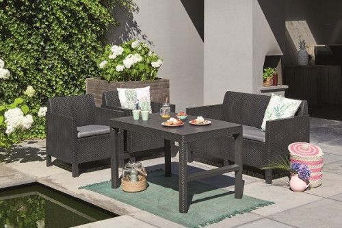 Стіл для саду пластиковий Keter Lyon rattan table 897957399 фото