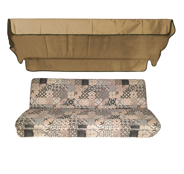 Комплект подушек для качелей eGarden Orfeo 170x110x6 кофейный тент 120x200 4862 фото