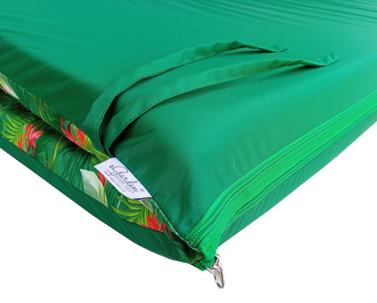 Комплект подушек для качелей водоотталкивающий eGarden RED SALVIA 170x110x6 зеленый тент 120x200 5197 фото