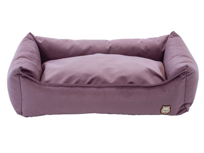 Лежак для собаки eGarden Velvet Lounge 90x70х22 велюр розовый кварц 6060 фото