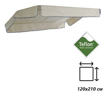 Тент (крыша) для качелей eGarden 120х210 Sunsol Teflon бежевый 5720 фото