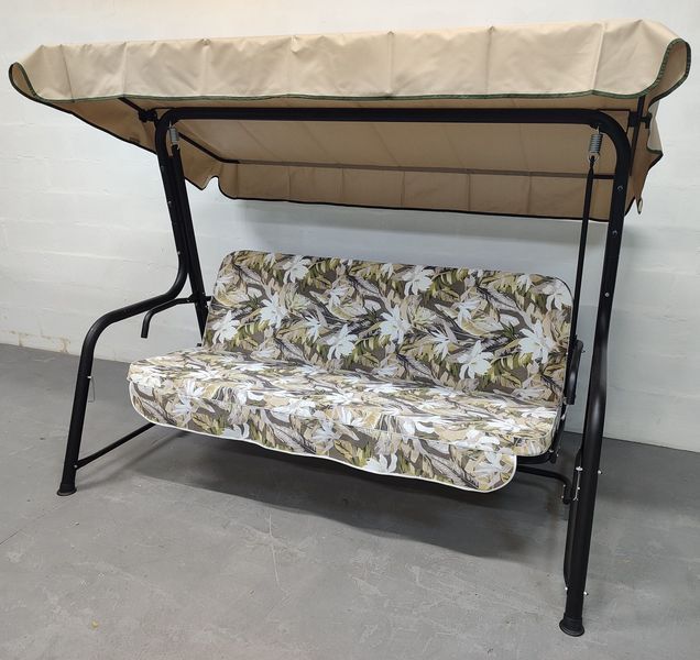 Комплект подушок для гойдалки eGarden CLAIR GRIS 170x110x6 бежевий тент 120х200 5630 фото