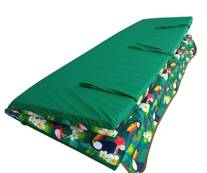 Комплект подушок для гойдалки водовідштовхуючий eGarden TOUCAN GREEN 170x110x6 зелений тент 120x200 5198 фото