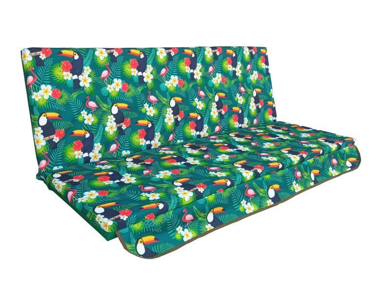 Комплект подушок для гойдалки водовідштовхуючий eGarden TOUCAN GREEN 170x110x6 зелений тент 120x200 5198 фото