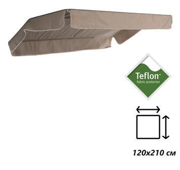 Тент (крыша) для качелей eGarden 120х210 Sunsol Teflon серо-бежевый 5721 фото