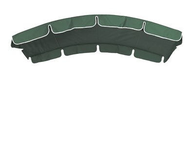 Тент (дах) LUX для гойдалки з округлим дахом eGarden 120x210 зелений 4914 фото
