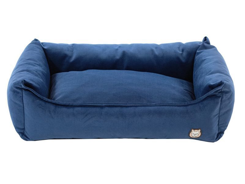 Лежак для собаки eGarden Velvet Lounge 60x40х22 велюр gray violet светло-синий 6019 фото