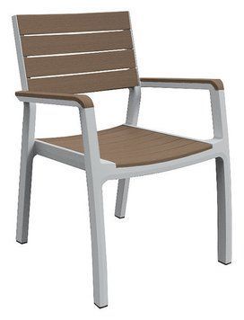 Стул садовый пластиковый Keter Harmony armchair, бело-бежевый 894913437 фото