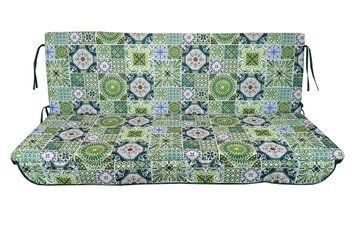 Матрас для качелей водоотталкивающий eGarden MOSAIC GREEN 170x110x6 6215 фото