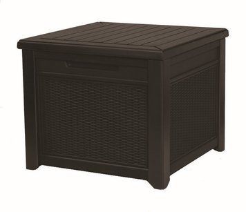 Стол-сундук PROSPERPLAST CUBE RATTAN 208 л, коричневый 1425829054 фото