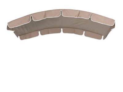 Тент (крыша) LUX для качелей с округлой крышей eGarden 120x210 кофейный 4915 фото