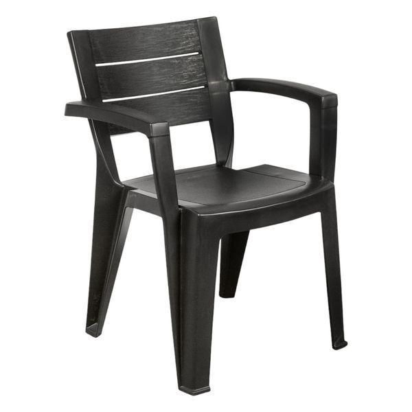 Стул садовый пластиковый BICA EMMA, графит 2542040212 фото