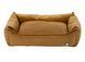 Лежак для собаки eGarden Velvet Lounge 60x40х22 велюр leather brown светло-коричневий 6020 фото 2