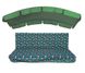 Комплект подушок для гойдалки водовідштовхуючий eGarden WATERLILY 180x110x6 зелений тент 120x210 5200 фото 1