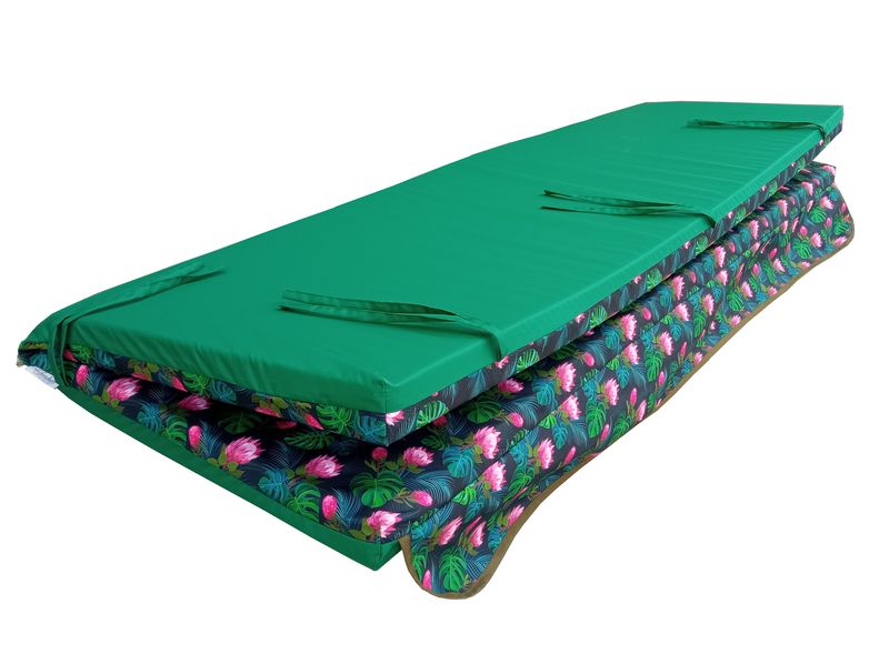 Комплект подушок для гойдалки водовідштовхуючий eGarden WATERLILY 180x110x6 зелений тент 120x210 5200 фото