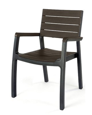 Стілець садовий пластиковий Keter Harmony armchair, сіро-коричневий 894913439 фото