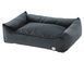 Лежак для собаки eGarden Velvet Lounge 60x40х22 велюр volcanic ash антрацит 6021 фото