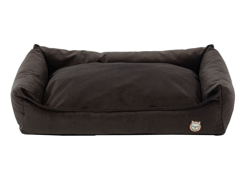 Лежак для собаки eGarden Velvet Lounge 60x40х22 велюр коричневый 6022 фото