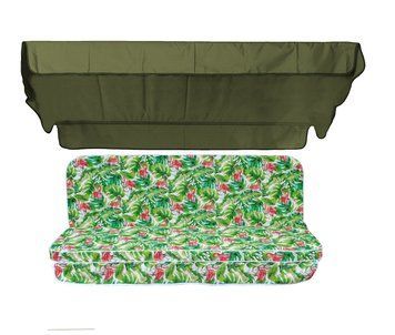 Комплект подушек для качелей eGarden Caribe 170x110x6 хаки тент 120x200 4685 фото