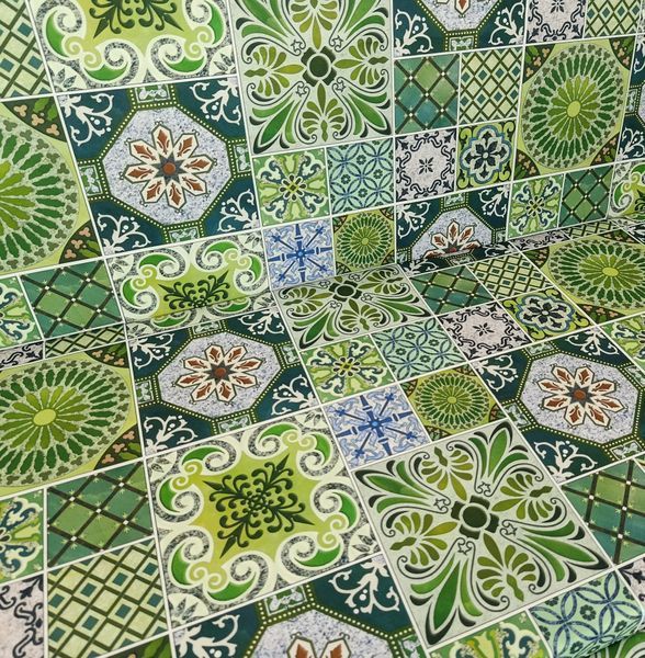 Чохол матраца для гойдалки водовідштовхуючий eGarden MOSAIC GREEN 170x110x6 6218 фото