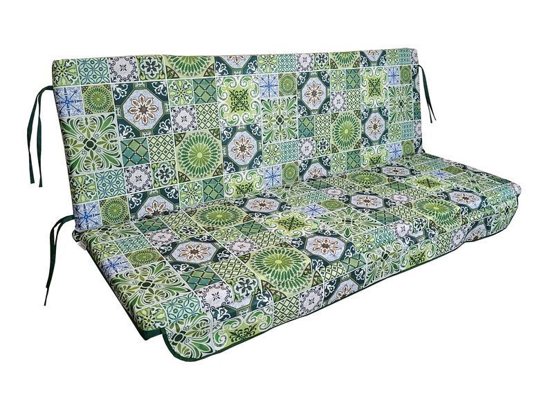 Чохол матраца для гойдалки водовідштовхуючий eGarden MOSAIC GREEN 170x110x6 6218 фото