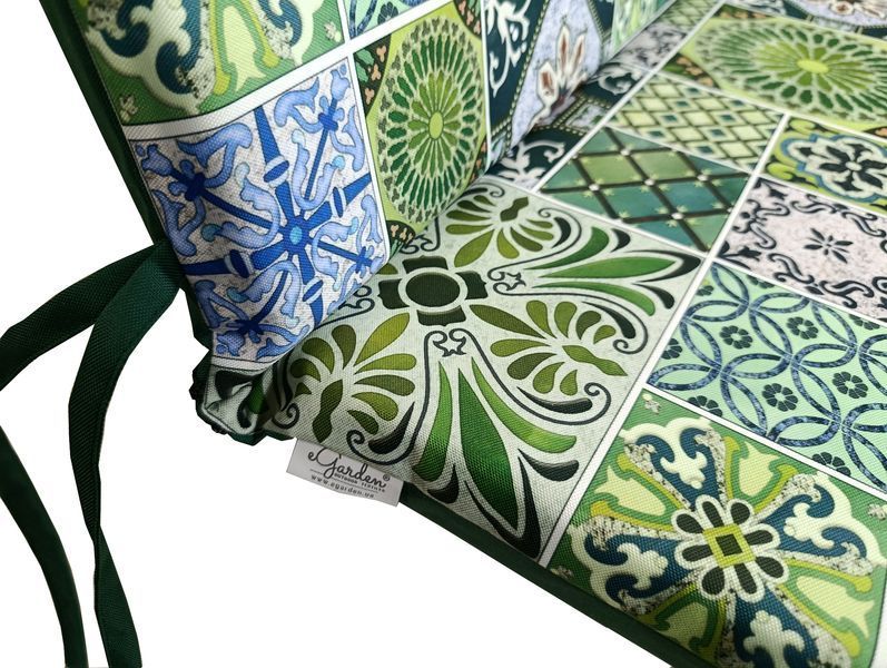 Чохол матраца для гойдалки водовідштовхуючий eGarden MOSAIC GREEN 170x110x6 6218 фото