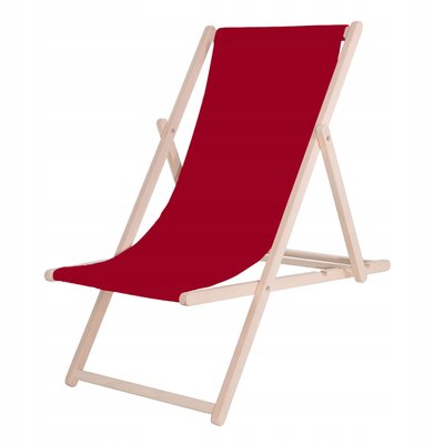 Шезлонг (кресло-лежак) дерев'яний для пляжа, террасы и сада Springos DC0001 BURGUND 2949 фото