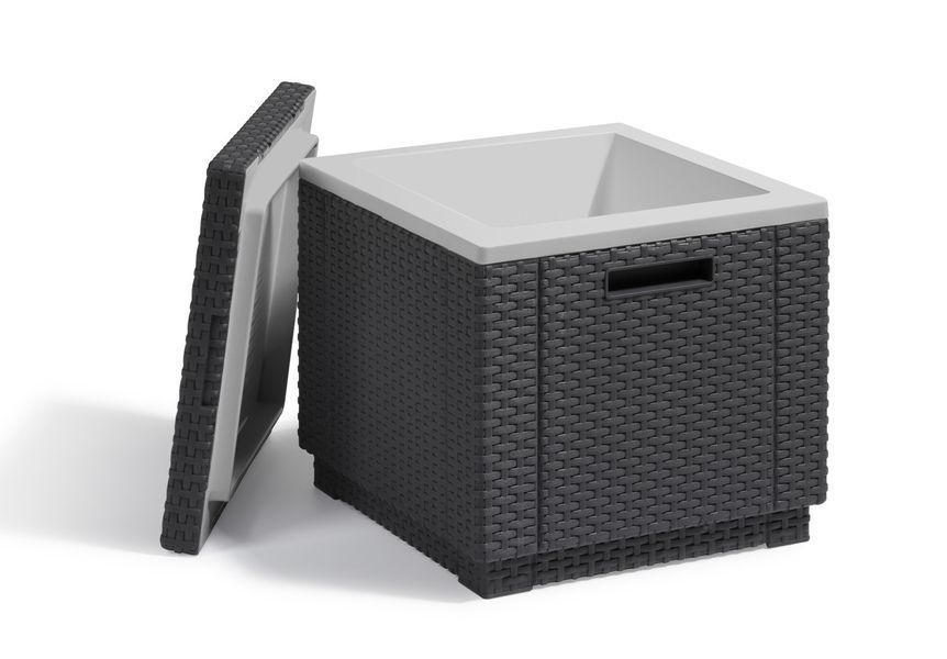 Стіл-скриня з термоізоляцією Allibert Ice Cube, графіт 1909551723 фото