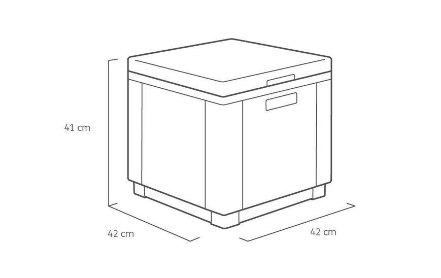 Стіл-скриня з термоізоляцією Allibert Ice Cube, графіт 1909551723 фото