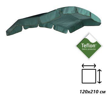 Тент (крыша) для качелей с округлой крышей eGarden 120х210 Sunsol Teflon зеленый 5726 фото