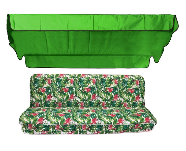 Комплект подушок для гойдалки eGarden Caribe 170x110x6 тент трава (яскраво-зелений) 120x200 4870 фото